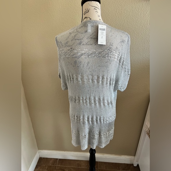 Chico’s NWT Silver Glitz Cardigan Sweater Size L - Picture 4 of 10